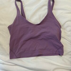 Purple Sports Bra with Soft Fabric and Thin Straps